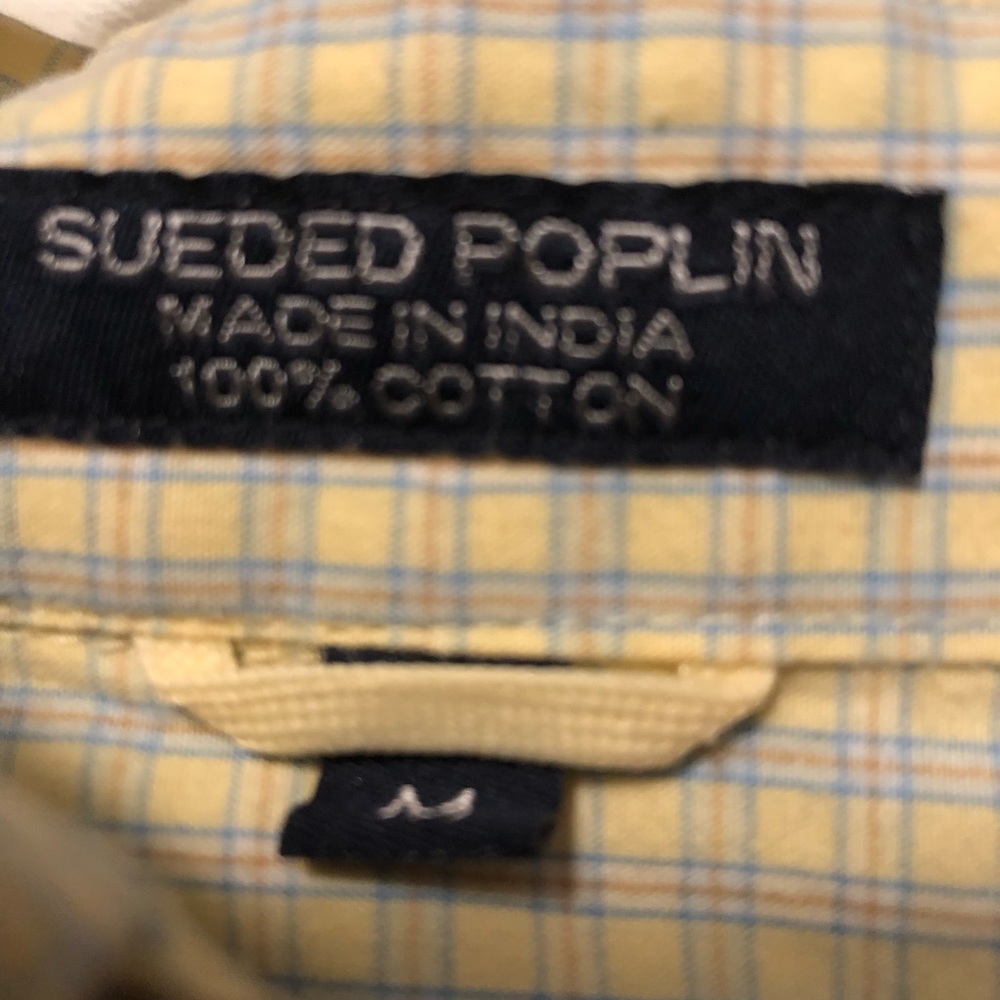 EUC IZOD Sueded Poplin Short Sleeve Button Up Medium Mens Shirt - Picture 6 of 8